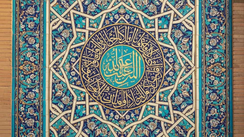 کاربرد کاشی مسجدی یا نوشتاری در معماری